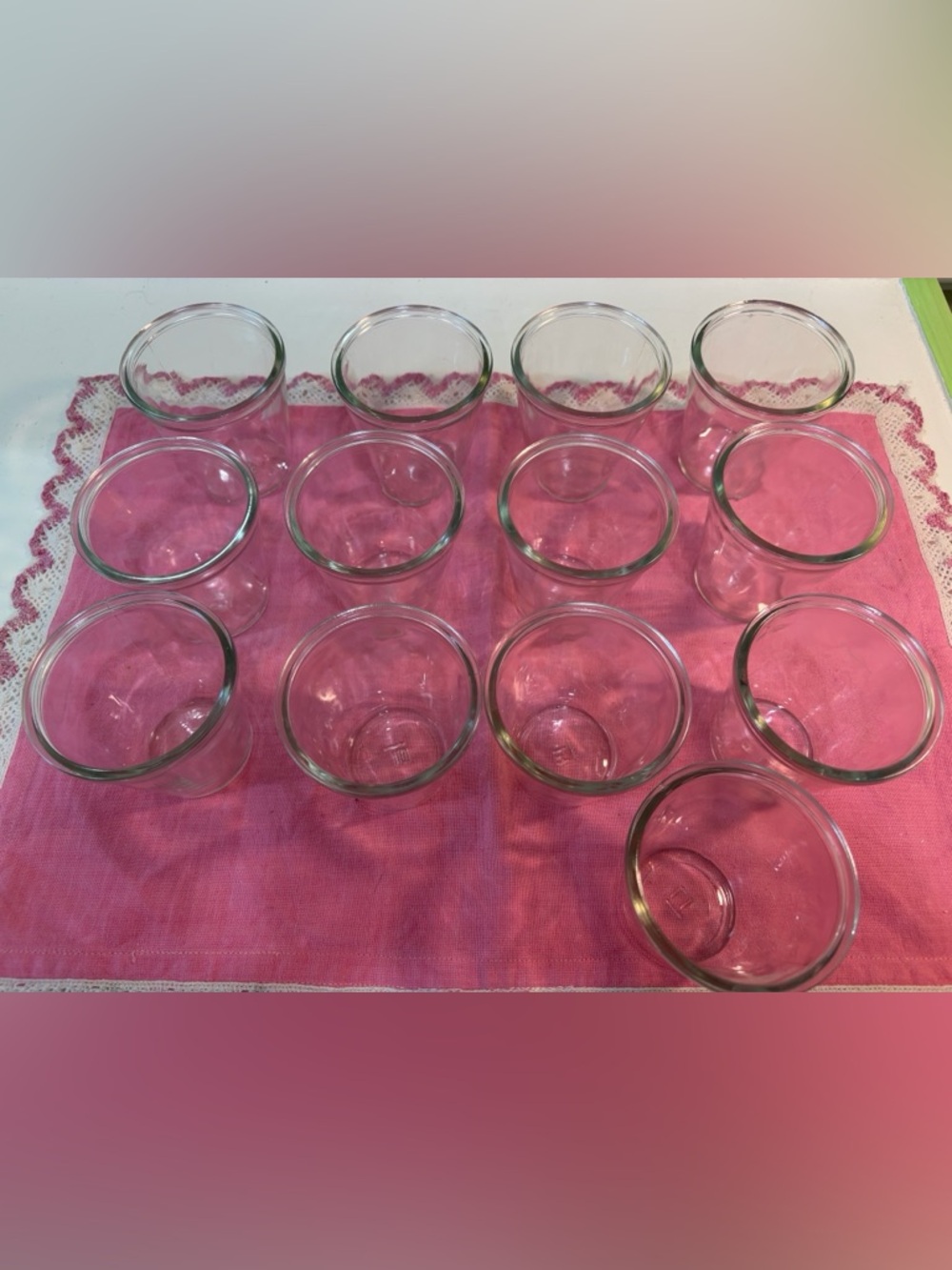 Set of 13 Small Clear Glass Tumblers Juice or Kids Size